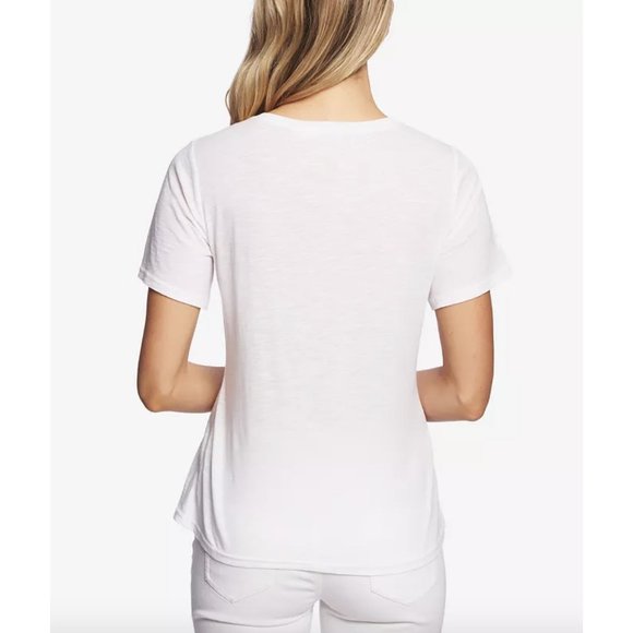 CeCe Crew-Neck Graphic T-Shirt Size XS White Made in Summer - Picture 2 of 2